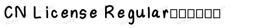 CN License Regular字体转换